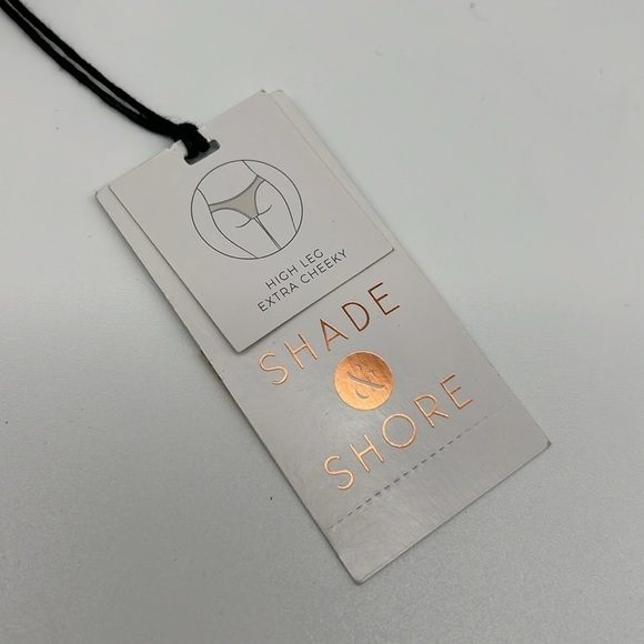 Shade & Shore High Leg Extra Cheeky Colorful Tropical Leaves on Black XL 16-18 - Picture 4 of 6